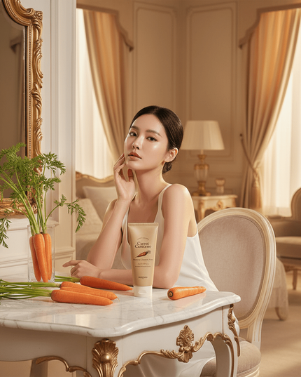 Carrot-Infused Hydrating Facial Cleanser with Hyaluronic Acid for Deep Nourishment