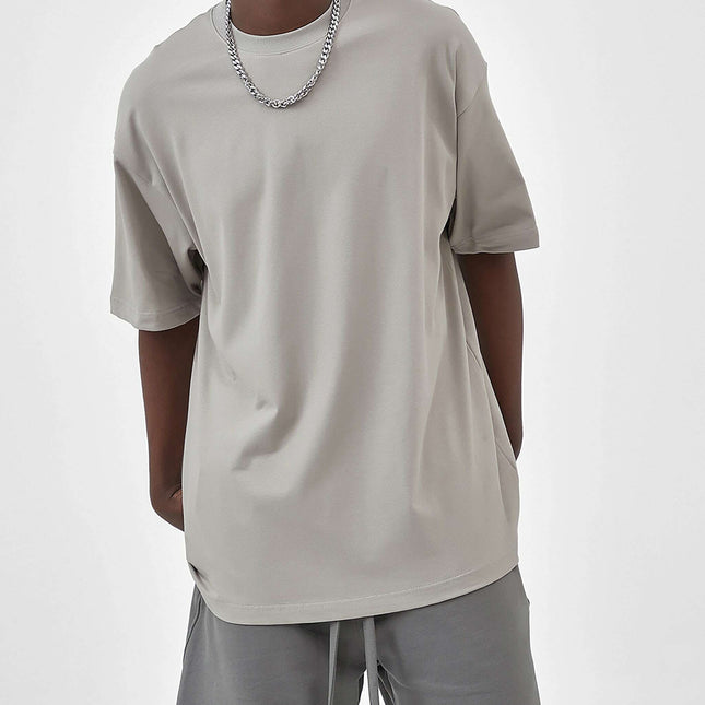 Streetwear Unisex Solid Color Loose Fit FOG T-Shirt