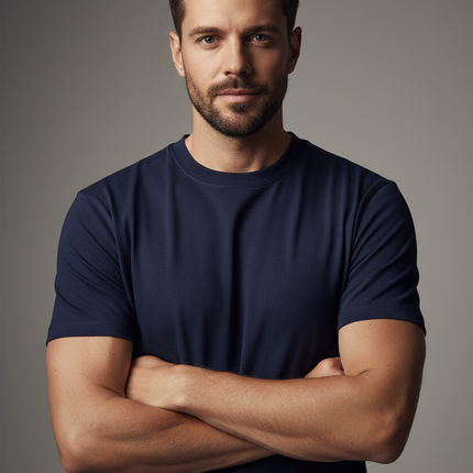 Men's 425 GSM Heavyweight Cotton T-Shirt — Short Sleeve Crew Neck