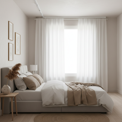 Self-Adhesive Curtain Track Kit — No-Drill Ceiling & Wall Rod | Très Élite