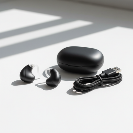 TWS Invisible Hearing Aid — 12hr, Type-C, Pair | Très Elite