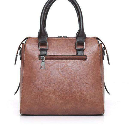 Retro Elegance: Four-Piece Messenger Bag and Purse Set