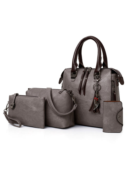 Elegant Vintage Messenger Bag Set with Matron Purse - Versatile Four-Piece Bundle