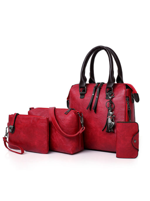 Retro Chic Messenger Bag Set with Elegant Mother-in-Chief Purse