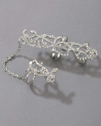 Floral Chain Carved Ring - Exquisite Fashion Accessory