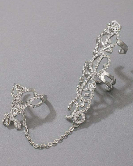 Floral Chain Carved Ring - Exquisite Fashion Accessory