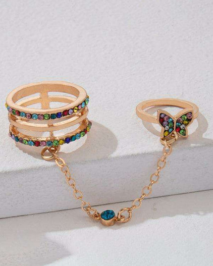 Extravagant Chain Ring - Bold Alloy Fashion Statement Piece