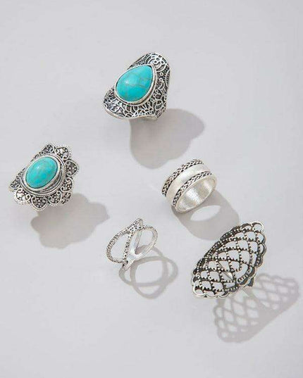 Vintage Edgy Drip Oil Cross Ring Collection