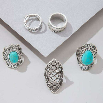 Vintage Edgy Drip Oil Cross Ring Collection