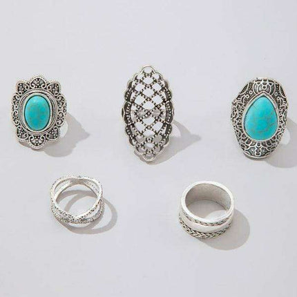 Vintage Edgy Drip Oil Cross Ring Collection