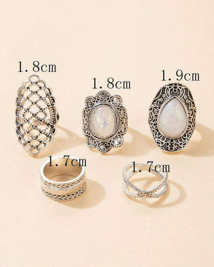 Vintage Edgy Drip Oil Cross Ring Collection