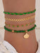Boho Chic Shell and Bead Layered Anklet - Trendy Foot Jewelry for Effortless Summer Style