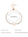 Rose Gold Heart Bracelet with Zircon and Diamond Accents - Elevate Your Accessories Collection