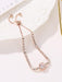 Rose Gold Heart Bracelet with Zircon and Diamond Accents - Elevate Your Accessories Collection