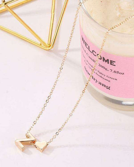Personalized Love Initials Necklace - Stylish Heart Pendant
