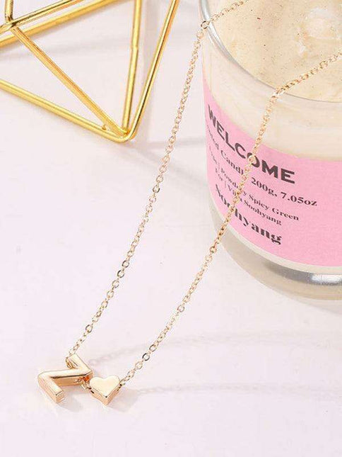 Personalized Love Initials Necklace - Stylish Heart Pendant