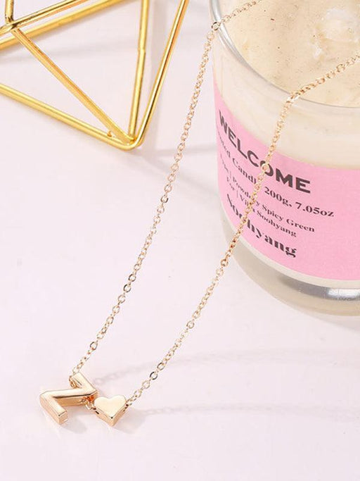 Heartfelt Elegance Love Letters Necklace - Stylish Dainty Chain