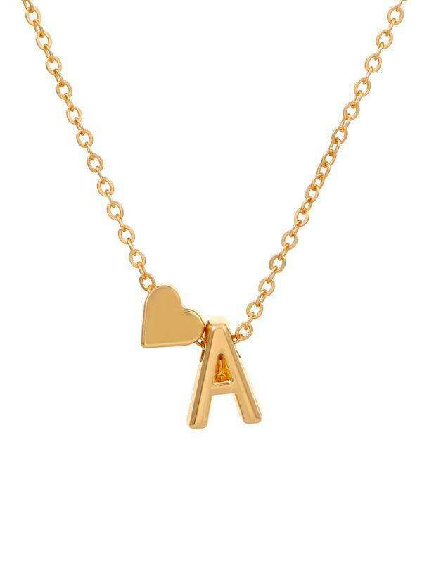 Personalized Love Initials Necklace - Stylish Heart Pendant