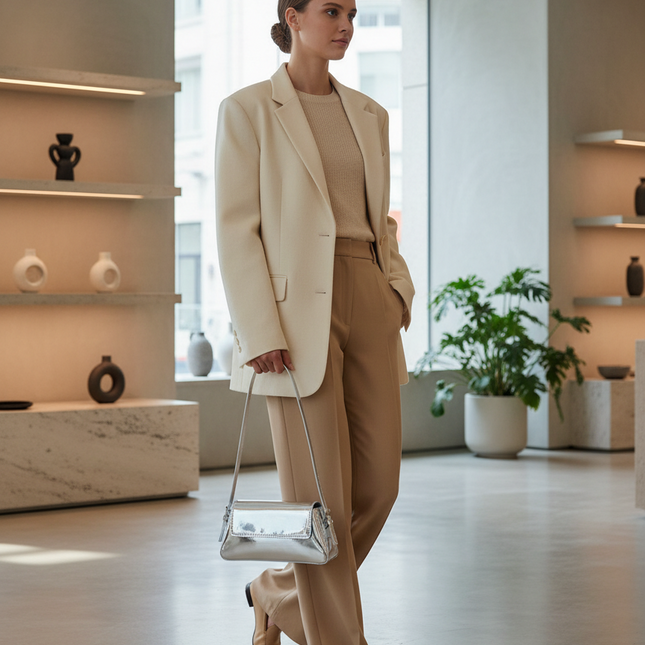 Fashion patent leather ladies baguette texture glossy underarm shoulder bag