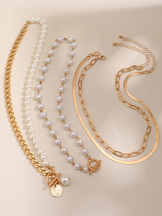 Baroque shaped pearl necklace creative irregular chain clavicle necklace