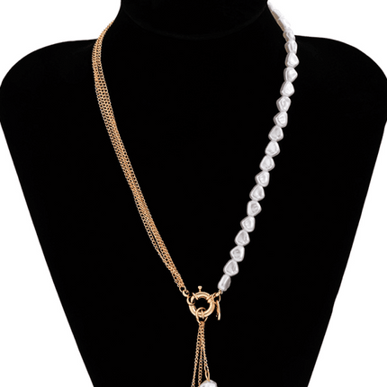 Baroque shaped pearl necklace creative irregular chain clavicle necklace