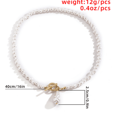 Baroque shaped pearl necklace creative irregular chain clavicle necklace