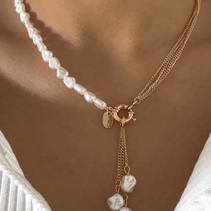 Baroque shaped pearl necklace creative irregular chain clavicle necklace