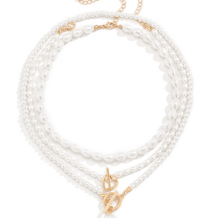 Baroque shaped pearl necklace creative irregular chain clavicle necklace