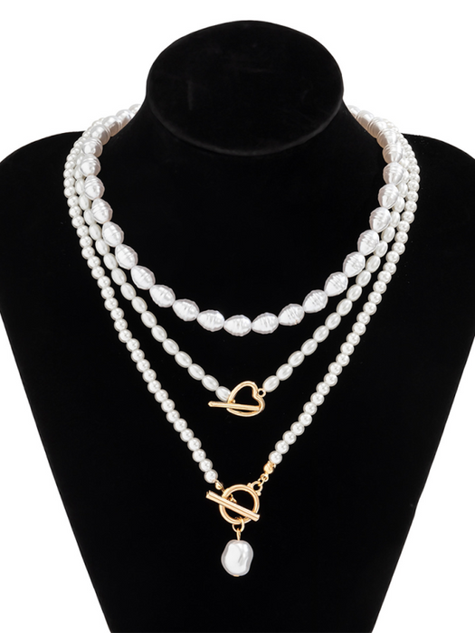 Baroque shaped pearl necklace creative irregular chain clavicle necklace