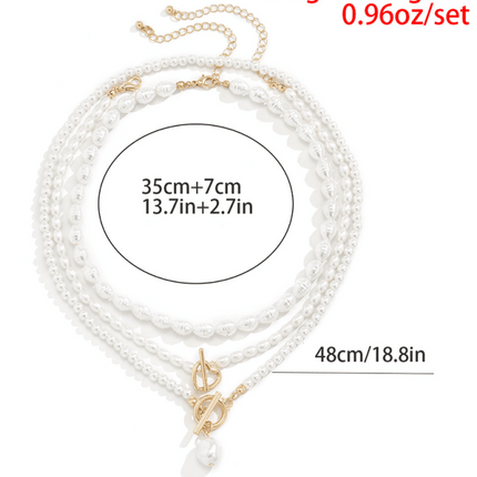Baroque shaped pearl necklace creative irregular chain clavicle necklace