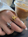 New fashionable and simple starfish niche design index finger ring