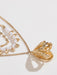 New geometric metal flower stacking necklace