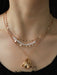 New geometric metal flower stacking necklace