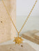 New clavicle chain fashionable simple small sun pendant titanium steel necklace