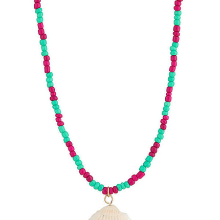 New shell detachable stacked beaded necklace