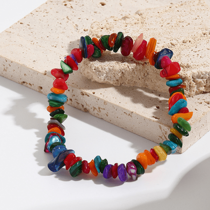Bohemian Colorful Gravel Bracelet Natural Stone Bracelet