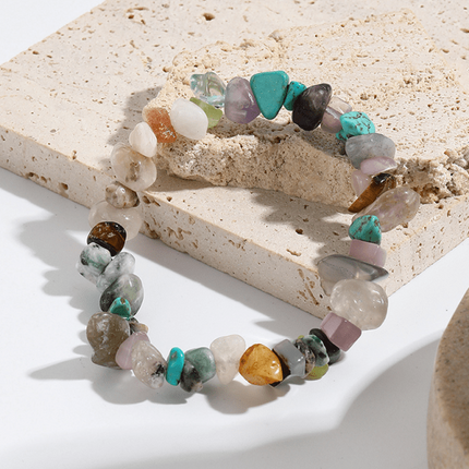 Bohemian Colorful Gravel Bracelet Natural Stone Bracelet