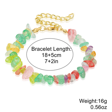 Bohemian Colorful Gravel Bracelet Natural Stone Bracelet