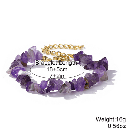 Bohemian Colorful Gravel Bracelet Natural Stone Bracelet