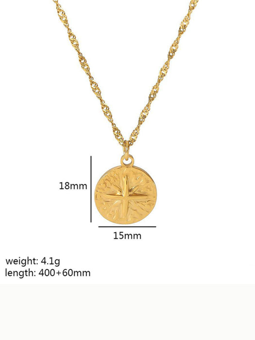 Fashionable and versatile heart-shaped textured pendant necklace