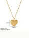 Fashionable and versatile heart-shaped textured pendant necklace