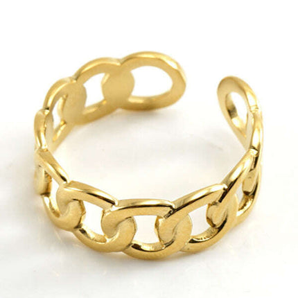 Fashionable and personalized retro style ring gold living ring