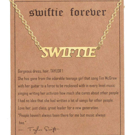 New fashionable golden letter golden number pendant clavicle chain