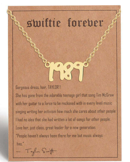 New fashionable golden letter golden number pendant clavicle chain