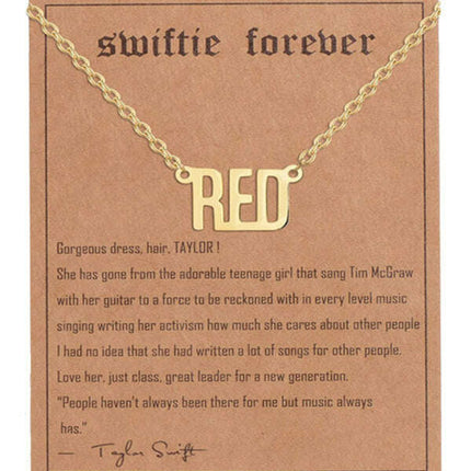 New fashionable golden letter golden number pendant clavicle chain