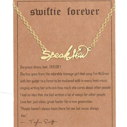 New fashionable golden letter golden number pendant clavicle chain