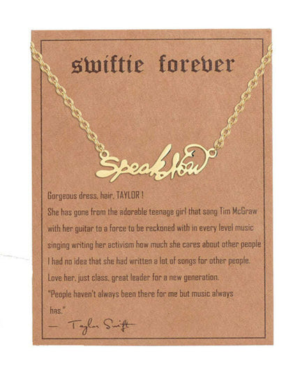 New fashionable golden letter golden number pendant clavicle chain