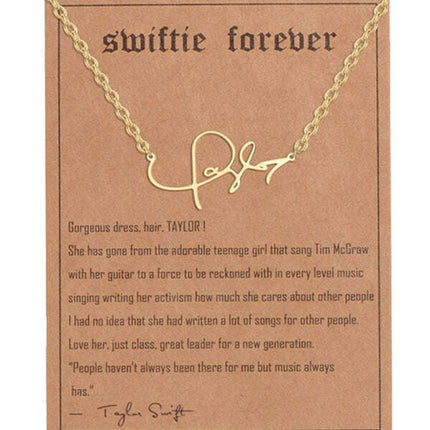 New fashionable golden letter golden number pendant clavicle chain