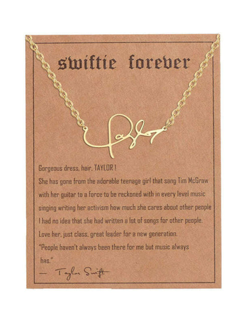 New fashionable golden letter golden number pendant clavicle chain