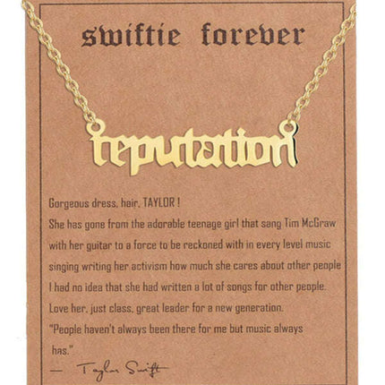 New fashionable golden letter golden number pendant clavicle chain